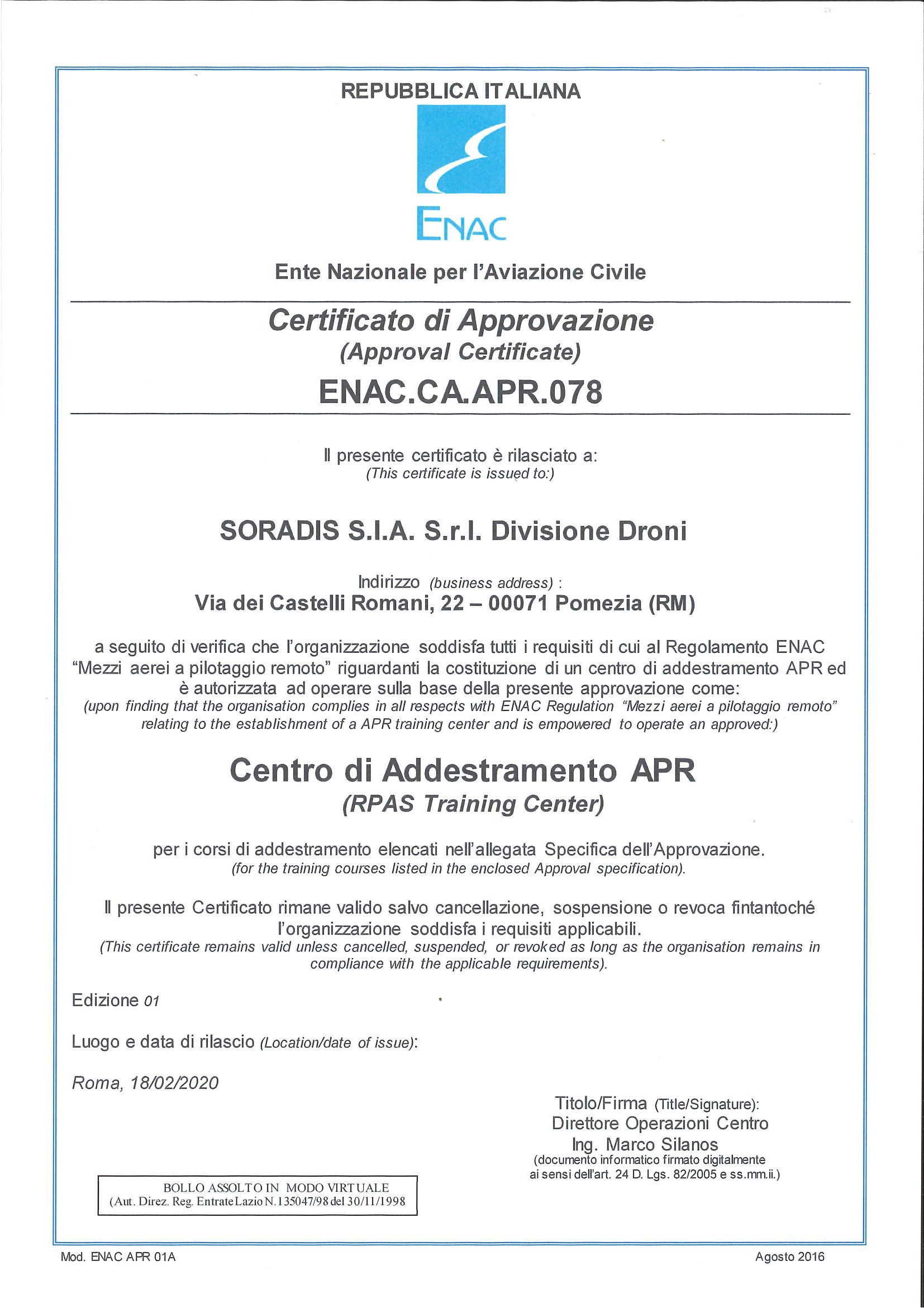 ENAC - Entità riconosciuta APR